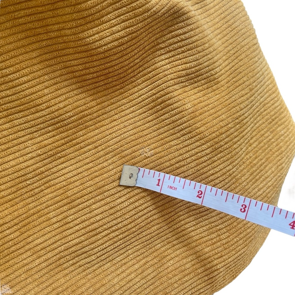 NWT High waisted relaxed fit pleated mustard yellow corduroy trousers 6 - Picture 12 of 16
